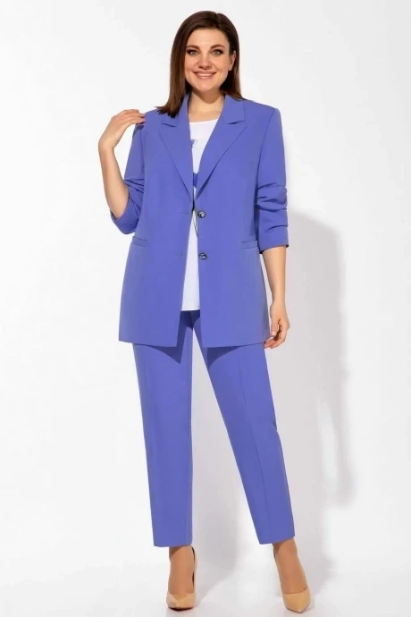 Брючный костюм Ольга Стиль 738/1 лаванда тройка #1