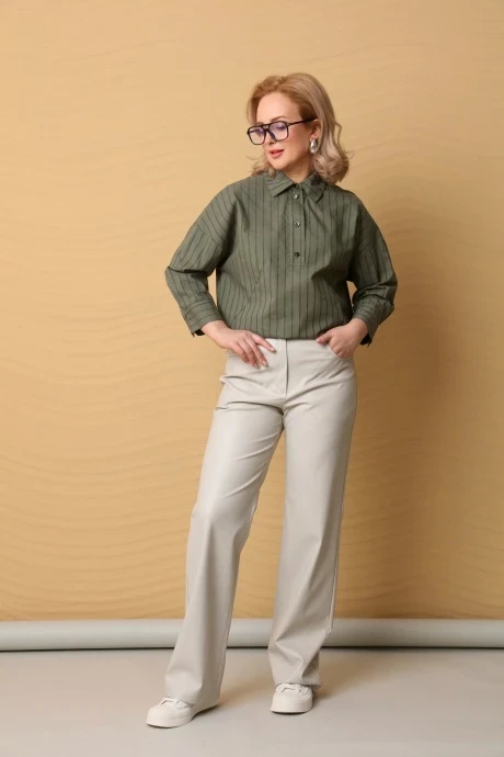 Брючный костюм LM М1308 зеленый двойка #1