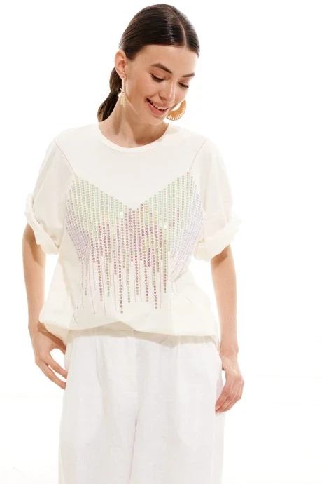 Джемпер (кофта) ELLETTO 3724 молочный #1