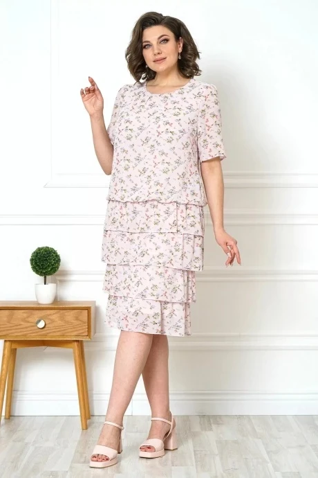 Шифоновое платье ALANI COLLECTION 2089 роза #1