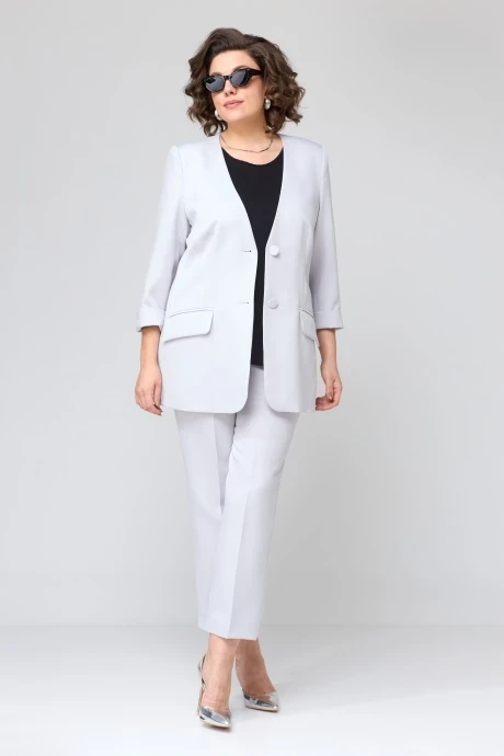 Брючный костюм Орхидея Люкс 1398 белый тройка #1