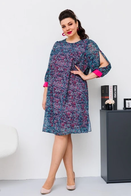 Шифоновое платье Romanovich Style 1-2628 индиго #1