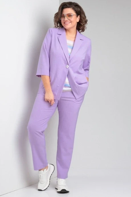 Брючный костюм Vilena Fashion 958 лаванда тройка #1