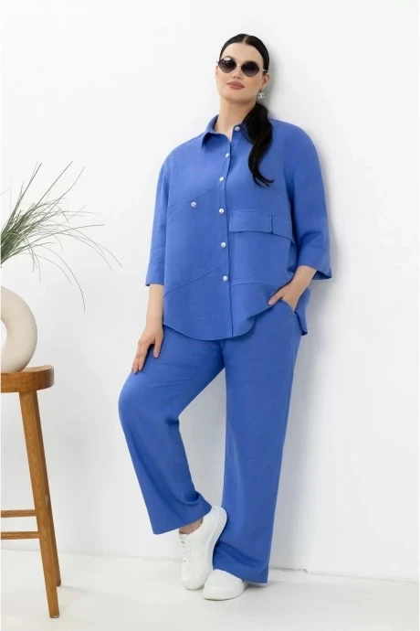 Брючный костюм из вискозы Lissana 4899 оттенок синего #1