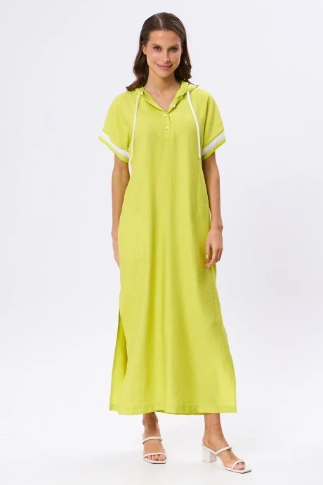 Льняное платье KaVaRi 1078.1 яблоко #1