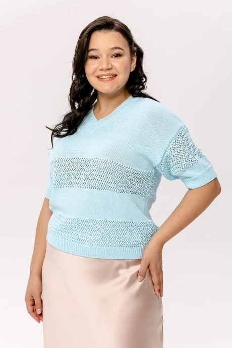 Джемпер (кофта) Romgil РВ0049-ХЛ4 бледно-голубой #1