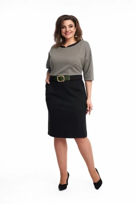 Платье Almirastyle 213 бежевый,черный #1