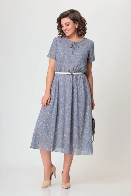 Шифоновое платье Swallow 557 Небесный голубой #1