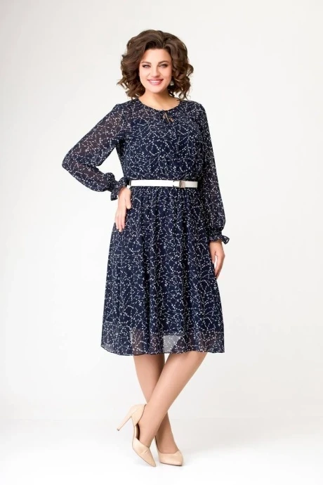 Платье *Распродажа Swallow 650.1 Сине-белая лоза #1