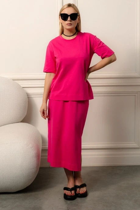 Юбочный костюм Romgil РП0017-ХЛ4 фуксия двойка #1