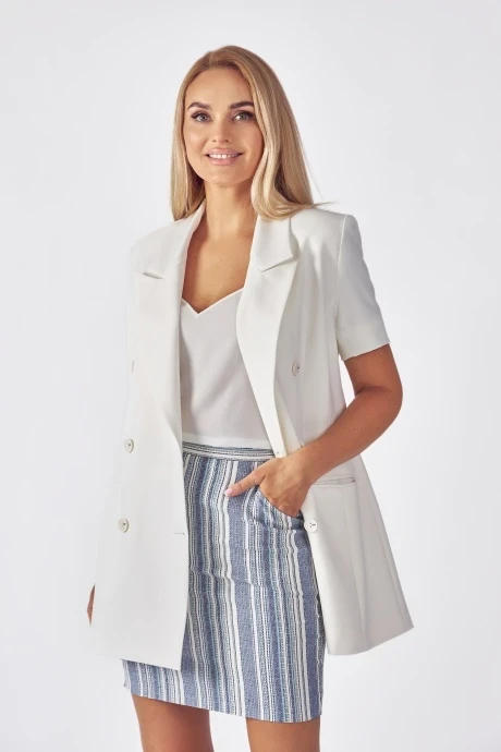 Юбочный костюм Azzara 843 белый тройка #1