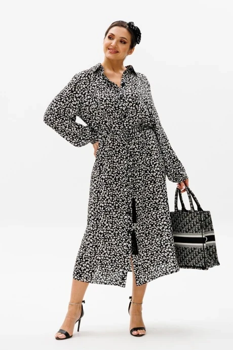 Платье Anastasia 1098.1 черно-белый #1