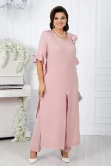 Брючный костюм Нинель Шик 5990 пудра двойка