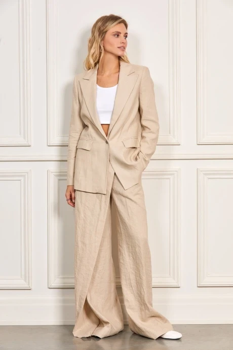 Жакет (пиджак) из льна RIVOLI 8057.1 натуральный бежевый #1