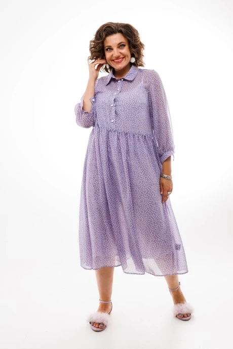 Шифоновое платье Anelli 1362 лиловый #1