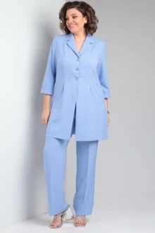 Брючный костюм Vilena Fashion 957 голубой двойка