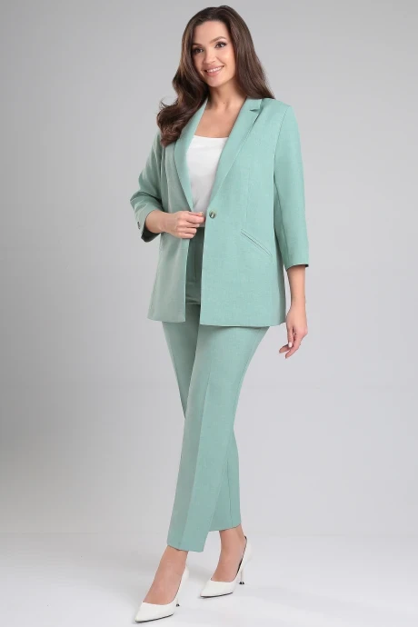 Летний брючный костюм LeNata 20404 мята двойка #1