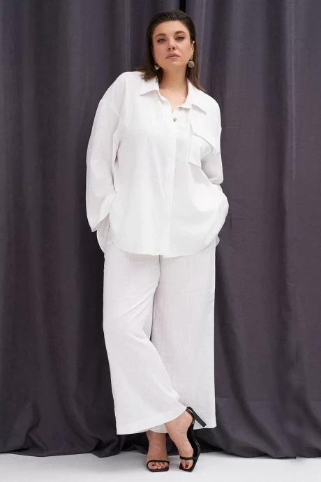 Брючный костюм KaVaRi 8023.1 белый двойка #1