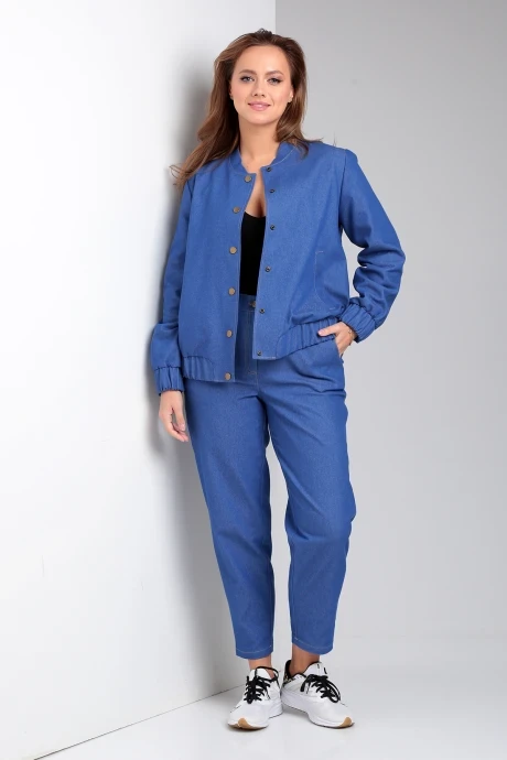 Брючный костюм Лиона-Стиль 848 джинсовый #1