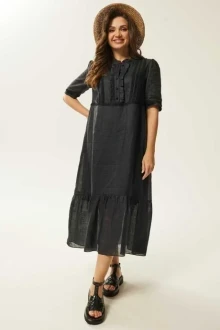 Хлопковое платье MisLana С941/1 черный