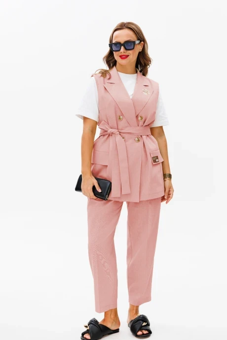 Брючный костюм Anastasia 1109 пыльная роза двойка #1