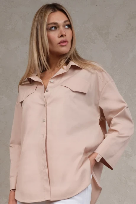 Хлопковая рубашка Avanti 1538-1 бежевый #1