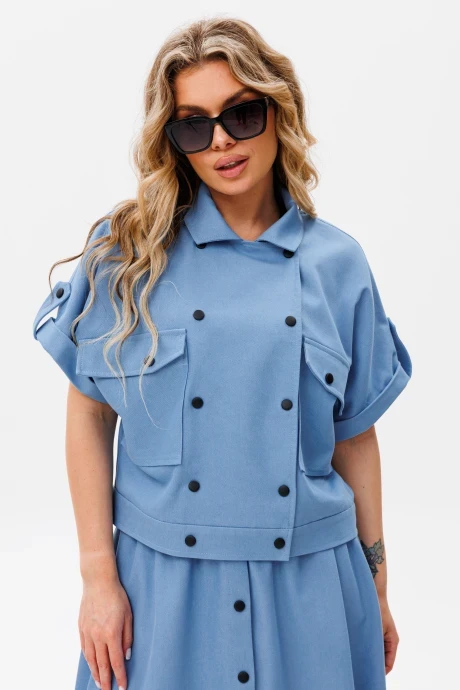 Жакет (пиджак) с коротким рукавом AmberaStyle 1084z коф #1