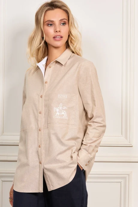 Рубашка RIVOLI 2385 тёплый беж #1