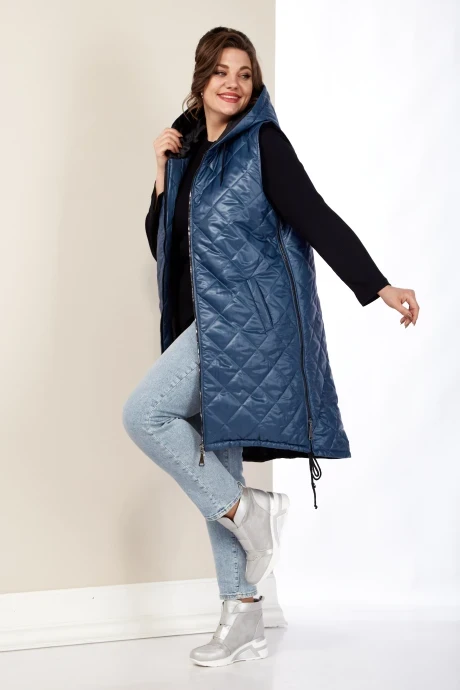 Утепленный стеганый жилет Shetti 2141 джинс #1