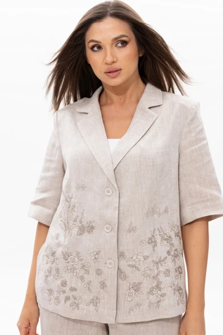 Жакет (пиджак) из льна Ma Cherie 1076 натуральный #1