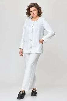 Брючный костюм *Распродажа ALGRANDA (NovellaSharm) 3975-1-1 Молочный полоска двойка