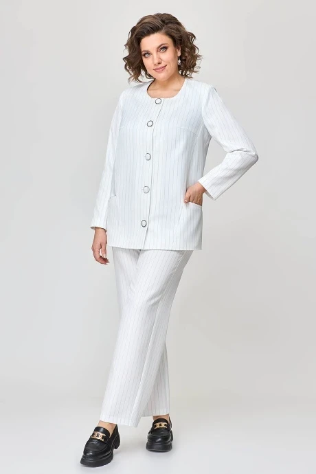 Брючный костюм *Распродажа ALGRANDA (NovellaSharm) 3975-1-1 Молочный полоска двойка #1