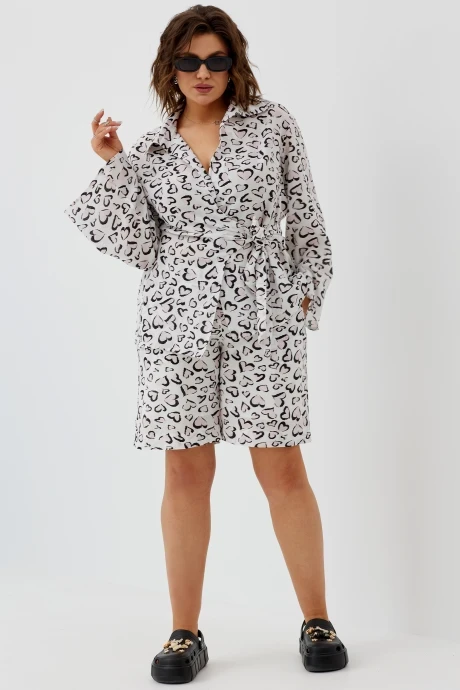 Костюм с шортами BegiModa 3062 Сердечный принт #1