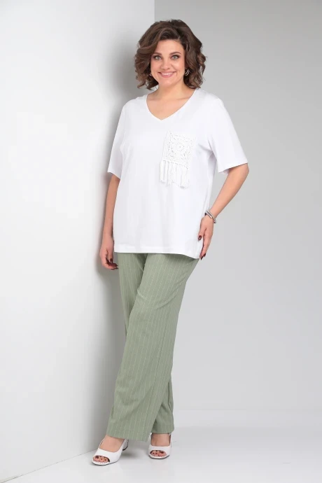 Брючный костюм OVERYOU 148-1 оливка #1