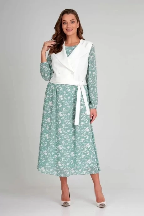 Костюм с платьем *Распродажа Лиона-Стиль 813 мята #1