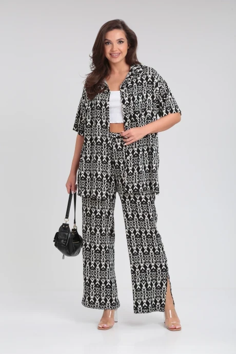 Брючный костюм Verita 2312 черно-белый #1