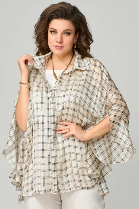 Блузка FITA 20346 бежевый + топ #1