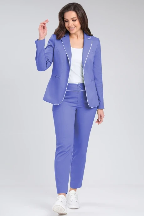 Брючный костюм LeNata 32099 сиреневый тройка #1