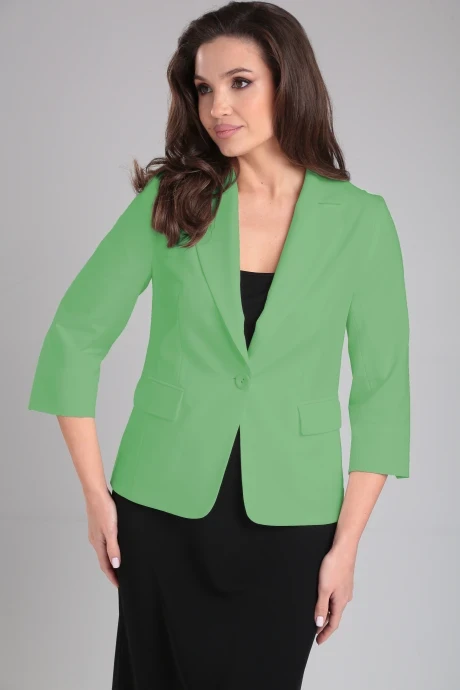 Укороченный жакет (пиджак) LeNata 12413 салатовый #1