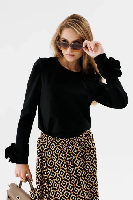 Джемпер (кофта) NikVa н558-1 чёрный #1