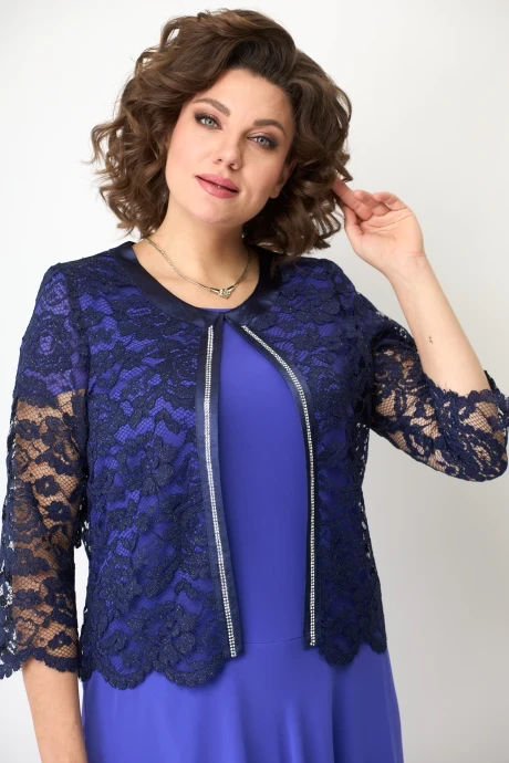 Кружевной жакет (пиджак) SolomeaLux 601 темно-синий #1