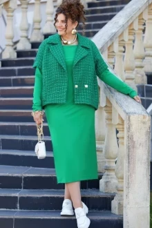 Костюм с платьем Vittoria Queen 23223 диз. клетка зеленый двойка