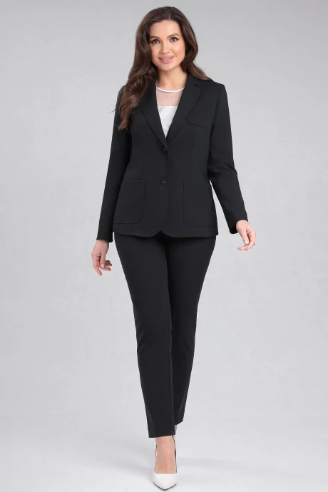 Брючный костюм LeNata 30398 черный тройка #1