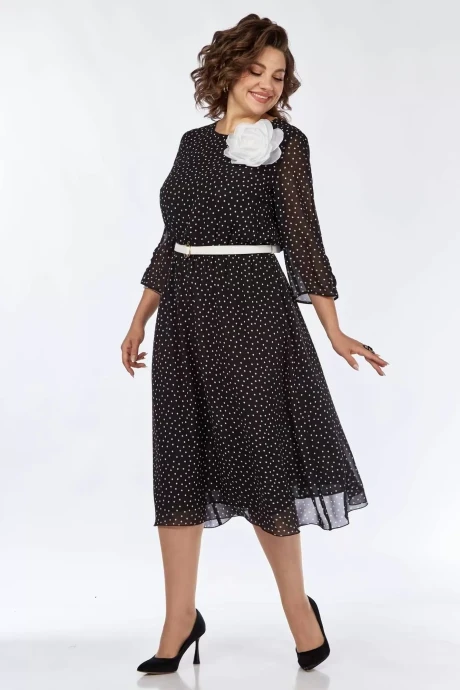 Платье Matini 3.1797 черное в белый в горох #1