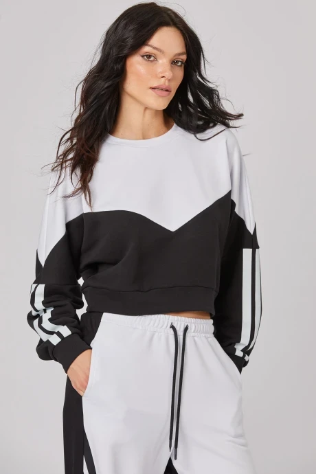 Джемпер (кофта) RIVOLI 3092 чёрный, белый #1