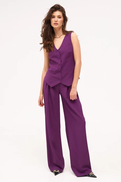 Брючный костюм KaVaRi 8022.3 баклажан двойка #1