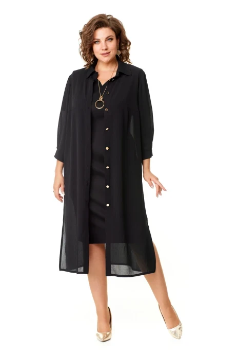 Костюм с платьем Vi Oro 1150 глубокий черный двойка #1