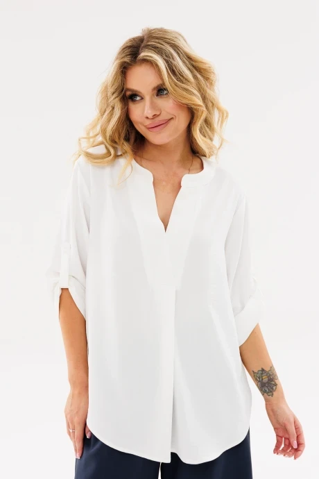 Блузка AmberaStyle 1093-1 молоко #1