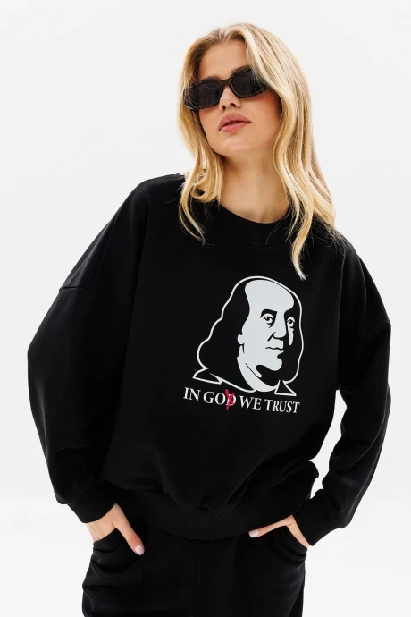 Джемпер (кофта) GO f4083/40-02 черный #1