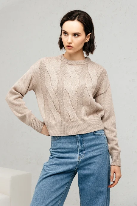 Джемпер (кофта) Romgil РВ0107-ШЕ5 светло-бежевый #1